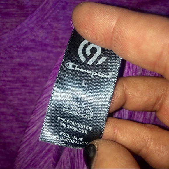 NWOT- Champion Purple Work Out Tee - Picture 3 of 3